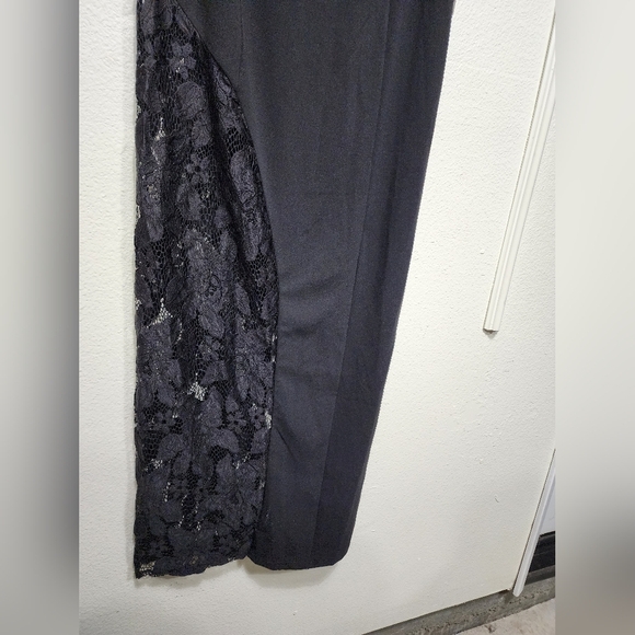 Lulus Irresistible Attitude Black Strapless Lace Column Maxi Dress L Wedding - Picture 8 of 11